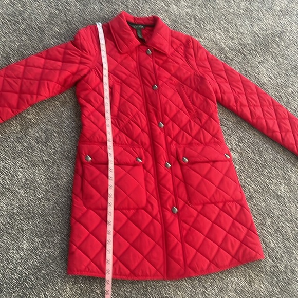 Ralph Lauren- Lauren size medium red puffer jacket long - Picture 10 of 10